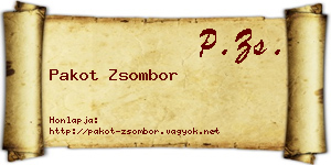 Pakot Zsombor névjegykártya